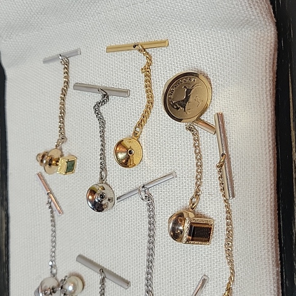 Lot of Mens Tie Tacks in Silver and Gold Tone - Picture 4 of 7